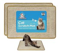 SOL 2pk Cat Scratching Mats 60cm x 40cm - Prevent Sofa Damage With Sisal Scratcher - Indoor Cat Scratching Pad Your Feline Will Love