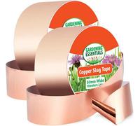 SOL 2Pk Copper Slug Tape 10M X 50mm Wide Copper Tape Slug Repellent Weatherproof Humane Snail Control Indoor And Outdoor Use