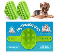 SOL 2pk Dog Bath Brush - Soft Silicone Cat Brush for Grooming | Puppy Grooming Brush for Small Dogs & Cats - Soft Silicone Bath Massage Tool With Hand Strap - Rubber Brush 2pk x 27x12.5cm