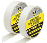 SOL 2pk Double Sided Carpet Tape - Heavy Duty Rug Tape - 15m x 21mm | Carpet Tape for Rugs - Stops Rugs, Runners & Mats Slipping - Long-Lasting Hold, Removes Cleanly, 2pk x 15m
