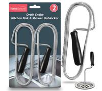 SOL 2Pk Drain Snake Unblocker 100Cm, Kitchen Sink Unblocker Tool Plumbing Snake Shower Drain Unblocker Tools For Kitchen Sink & Drain