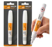 SOL 2pk Grout Pen - Tile Marker for Refreshing Grout Lines - Easy to Use Reviver for Bathroom, Kitchen, Wall and Floor Tiles - Quick Drying Coverage for a Clean and Neat Finish