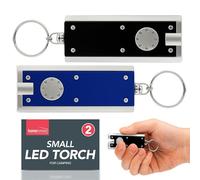 SOL 2pk LED Keyring Torch - Compact Pocket Light with Built-in Batteries - Mini Keychain Torch for Camping, Hiking, Outdoor Adventures, Travel, Emergency Situations & Everyday Use