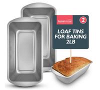 SOL 2Pk Loaf Tins For Baking 2Lb - 2Lb Loaf Tin - 21 X 11 X 6.4Cm - Stainless Steel Bread Tins For Baking 2Lb - Stainless Steel