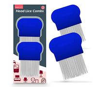 SOL 2pk Metal Head Lice Combs - Precision Nit Comb for Kids & Adults
