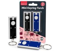 SOL 2pk Mini Keyring Torch - Small Bright Torch Keyring LED Keychain Light