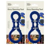 SOL 2pk Multifunction Easy Opening Tool Jar Bottle Opener for Elderly Limited Grip Non Slip Kitchen Aid for Twist Caps Beverage Containers Ring Tabs and Household Use
