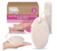 2pk Natural Pumice Stone For Feet - Callus Remover Foot Scrubber Dead Skin - Porous Texture for Hard Skin, Smooth and Soft Feet, Improves Circulation, Durable and Ideal for Hands and Foot Care Routine