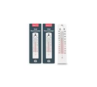 SOL 2pk Room Thermometer Indoor and Outdoor Wall Thermometer Temperature Gauge for Home Garden Greenhouse Shed Clear Scale Easy Read Wall Mount Durabl
