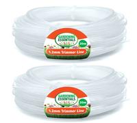 SOL 2Pk Strimmer Wire 1.2mm X 20M Heavy Duty Strimmer Line Clear Strimmer Cord Grass Trimmer Wire Cable