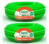 SOL 2Pk Strimmer Wire 2.0mm X 20M Heavy Duty Strimmer Line Clear Strimmer Cord Grass Trimmer Wire Cable