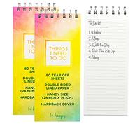 SOL 2pk To Do Notebook, Hardback | 80 Sheets | 25 x 14cm | To Do List Pad, Things To Do Today Pad To Do List Planner Day Planner Things To Do Undated Notebook To Do Sticker