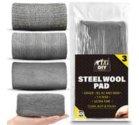 SOL 3 Meters Steel Wire Wool Grade 0000,1,3, 3 X 1 Meter Steel Wool Mice Wire Wool Mice For Cleaning & Closing Small Holes, Fine Wire