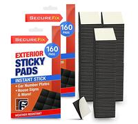 SOL 320pk Exterior Double Sided Sticky Pads 2x2cm Adhesive Strips Strong Mounting Squares Foam Backed Tape for Home Office Wall Decor Craft DIY Fixing Secure Hold Easy Apply