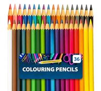 SOL 36 Colouring Pencils for Adults, Assorted Colouring Pencils for Kids with Wide Colour Range, Break-Resistant Adult Colouring Pens for Artist, Arts & Crafts, Rich Vibrant Hue that Blend Smoothly