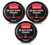 SOL 3 Pack of Black Shoe Polish Tins 150ml Total - Beeswax & Carnauba Wax Polish to Protect & Shine for Black Leather Shoes, Black Leather Boots, Black Leather Bags and More (3 x 50ml Tins)