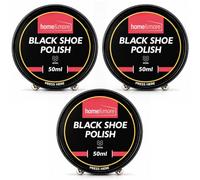 SOL 3pk Black Shoe Polish Wax - Black Boot Polish Cream, 150ml