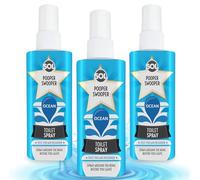 SOL 3pk x 60ml Pooper Swooper Toilet Spray Ocean Breeze Fragrance 1,000+ Sprays per Pack, Poop Air Freshener Refresher for Public Bathrooms, Home, Travel-Friendly Cleaning Solution for Poo Odours