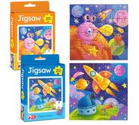 SOL 40pcs Jigsaw Puzzle For Kids Age 3+ 4 5 6 8 Year Old, Educational Space Game With Rockets Planets Astronauts, Bright Alien Adventure And Magical Galaxy Design, Fun Learning Toy for Problem Solving