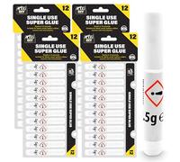 SOL 48pk Single Use Super Glue 1.5g - Instant Multipurpose Superglue for Plastic, Wood & Metal - Strong Adhesive for Quick Repairs & Bonding - All-Purpose Instant Glue Multipack