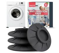 SOL 4pk Anti-Vibration Pads for Washing Machines, Non-Slip Heavy-Duty Rubber Feet Mat for Stability Quiet Operation. Prevents Noise, Shock Absorbers, Reduces Shaking, Ideal for Stress-Free Wash Cycles
