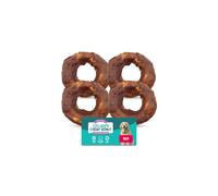SOL 4pk Collagen Chewy Donut in Dog Treats in Beef Flavour, Savoury Dog Chew for Training & Rewards, Promotes Dental Health