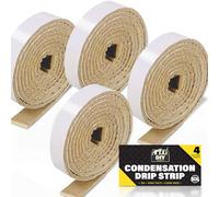 SOL 4pk Condensation Drip Strip 2m x 15mm Absorbent Tape for Window Moisture Control and Indoor Damp Prevention Ideal for Frames Sills Glass Panels and Everyday Home Protection