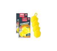 SOL 4pk Dishwasher Freshener Hanging Lemon Scent, Achieve Cleaner Dishes and Fresh Smell in Every Wash with Dishwasher Cleaner Odour Remover with Uniq