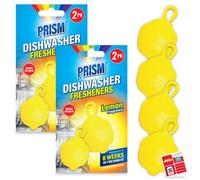 Sol 4Pk Dishwasher Freshener Hanging Lemon Scent, Achieve Cleaner Dishes And Fresh Smell In Every Wash With Dishwasher Cleaner