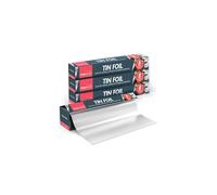 SOL 4pk Tin Foil Roll 8m x 29cm 32m in Total Large Size Heavy Duty Aluminium Foil for Cooking Baking Grilling Food Storage Wrap Kitchen Household