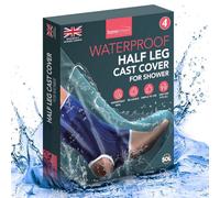 SOL 4Pk Waterproof Half Leg Cast Cover For Shower Boot Guard Plaster And Bandage Protector Sock One Size Fits All Reusable Easy To Use