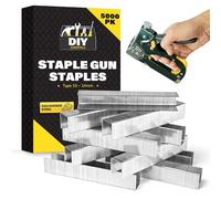 SOL 5000pk Type 53 14mm Staples - Galvanised Staple Gun Refill | Heavy duty steel fasteners for upholstery, DIY, craft and carpentry, compatible with most tackers