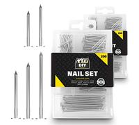 SOL 500pk Nail Set - 60mm, 40mm, 30mm, 25mm, 20mm - Versatile Iron Nails for DIY Projects, Crafting, and Home Décor - Multipurpose Assorted Sizes for Repairs & Woodworking
