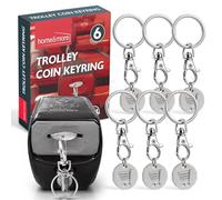 SOL 6 Pack of Shopping Trolley Token Locker Coin Pound Set for Carts Gym Storage Lightweight Durable Design Easy Carry Everyday Convenience Compact Accessory Quick Release Simple Attachment