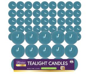 SOL 60pk Mountain Spring Scented Tea Light Candles Long Burning - 3.5 Hour Burn Time, Ideal for Home, Relaxation, Spa, Massage, Romantic Dinners, Weddings, Anniversaries, Festive Decor & Cosy Evenings