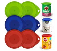 SOL 6pk Plastic Can Lids for Tins Reusable Food Covers for Opened Cans Secure Fit Leak Resistant Kitchen Storage Accessories for Fridge Pantry Pet Food Freshness Protection