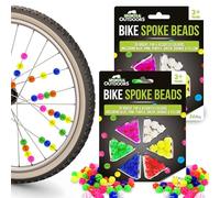 SOL 72pcs Bike Accessories Kids Spoke Beads, Multicoloured Bicycle Spokey Dokeys, Bright and Fun Assorted Colours, Easy to Use Plastic Clip Wheel Reflectors for Girls and Boys
