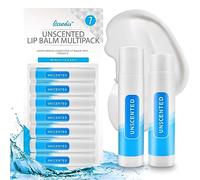 SOL 7pk Unscented Lip Balm Multipack Moisturiser & Hydrating Lipbalm Repair for Dry, Chapped Lips With Vitamin E - Long-Lasting Lip Care Sticks for Home, Office, or On-the-Go Use