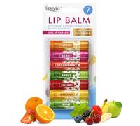 SOL 7pk Womens Lip Balm Set Flavoured Moisturiser for with Beeswax & Vitamin E - Fruit Lipbalm for Girls and Teens, Moisturising Balms Multipack Sticks for Dry and Chapped Lips for Daily Use & Gifting