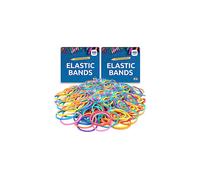 SOL 800pk Elastic Bands, Coloured Thick Rubber Bands in Various Sizes for Home & Office Use, Provides Secure Binding