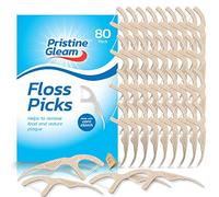 SOL 80pk Corn Starch Floss Picks, Dental Flossers Sticks for Teeth, Prevents Tartar, Plaque, and Cavities, Perfect for Daily Oral Hygiene and Healthy Gums