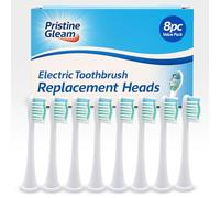SOL 8pk Electric Toothbrush Replacement Heads Compatible with Leading Brands and Sonic Tooth Brush, Precision Clean Bristles, Deep Plaque Removal, Gum Care Solution for Healthier Smile