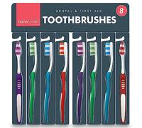 SOL 8pk Manual Toothbrush Multipack, Soft Brushes for Adults & Family, Assorted Colours, Firm Bristles for Effective Cleaning, Disposable, Ideal for Daily Oral Care