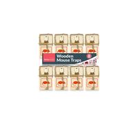 SOL 8pk Wooden Mouse Traps, Durable Reusable Snap Traps for Mice and Mousetrap Rodent Control. Effective for Indoor Use in Homes and Offices
