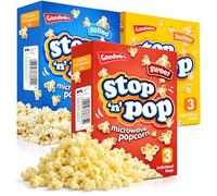SOL 9pk x 85g Stop 'n' Pop Microwave Popcorn, Sweet Salted & Butter Flavoured Pop Corn Kernels, Ready in Minutes Tasty Snack Family Movie Nights, Easy to Prepare, Ideal for Sharing Fun Moments at Home