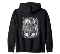 Sol And Luna on a Day Chases Night Mythic Sun and Moon Zip Hoodie