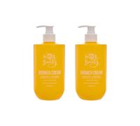 Sol Beauty Shower Cream Salted Caramel Vanilla Scent with Brazil Nut Extract and Buriti Fruit Oil, Hydrating and Softening Vegan Friendly Shower Gel 2 x 500ml