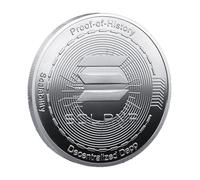 SOL Coin Crypto Coins Cryptocurrency Favorite Solana Coin Physical Commemorative Silver Token - 2 Pieces