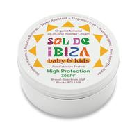 Sol de Ibiza Plastic Free - Face & Body Natural Mineral Sunscreen SPF30 - Waterless Solid Sunscreen - Natural ingredients - Non Nano zinc oxide - Vegan - Adults & Kids - 100g
