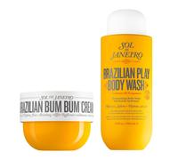 SOL DE JANEIRO Brazilian Bum Bum Cream and Brazilian Play Moisturizing Shower Cream Gel Body Wash Full Size Bundle